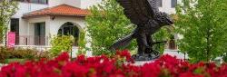 Red Hawk Statue