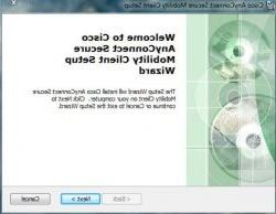 Cisco AnyConnect setup wizard